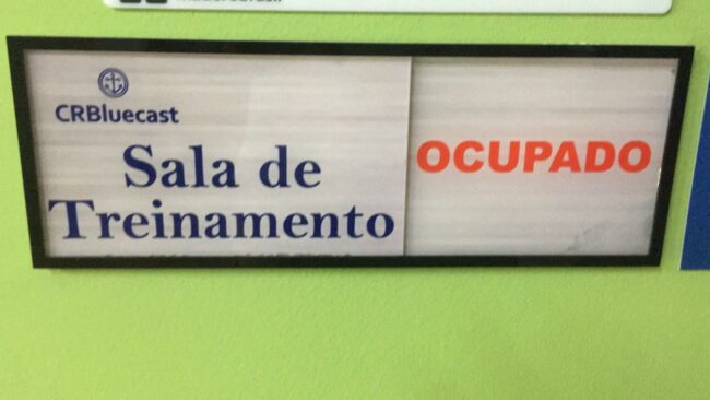 Placa para sala de reunião