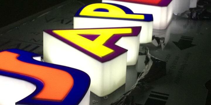 letras caixa com led