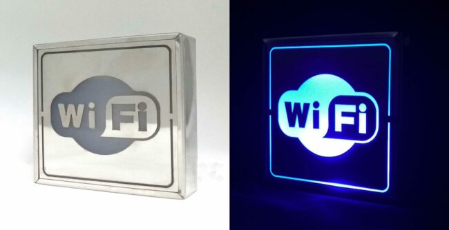 Placa de acrilico com led