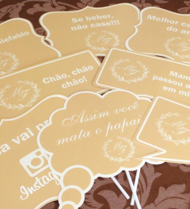 placas para casamento