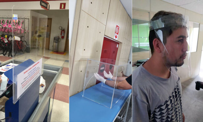 Uso de barreiras de acrílico no combate ao Covid-19